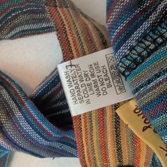 Himalaya Handmade Hippie Style Colorful Patchwork Overalls w/ Stamped Patterns - Picture 7 of 7